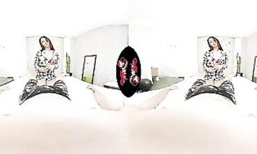 Immersive VR Exam with a Glorious Latina college girl