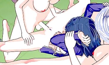 Megumi, Futa Erina & Futa Alice in a Steamy Threesome