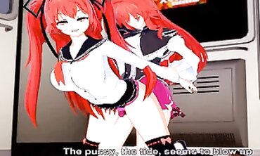 Mio Naruse Cosplays Rias Gremory in Futanari Fetish