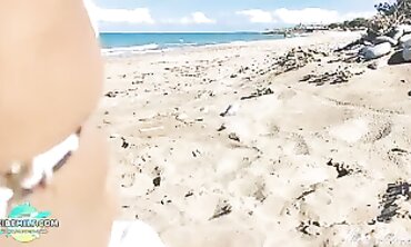 POV MILF Gets Public Blowjob And Handjob Cumshot