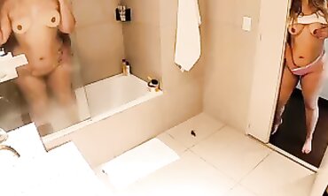 Voyeur Catches Latina BFF And Boyfriend Showering