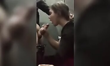 Bimbo Outdoor Public Restroom Hardcore Sex & Creampie