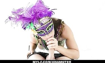 Curvy Latina Mom Carmela Clutch Celebrates Mardi Gras