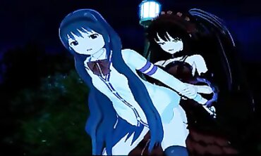 Kurumi Tokisaki Futanari Kink With Homura Akemi