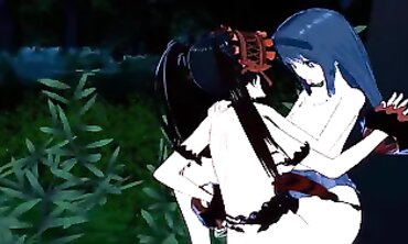 Kurumi Tokisaki Futanari Kink With Homura Akemi