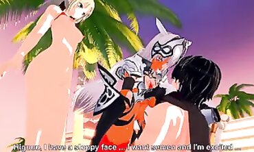 Mordred & Caenis 3-Way Hardcore Anal in Koikatsu