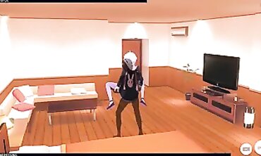 Yuzuki Yukari 3D Cosplay Rough Sex and Cumshot