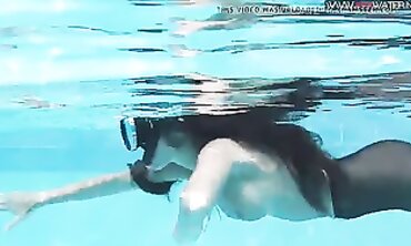 Princess Diana Kalgotkina Swims Nude in the Pool