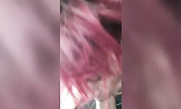 Redhead Latina With Big Tits Gets A Public Blowjob In The Car
