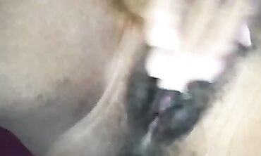Ebony Teen Close-Up POV Masturbation and Fingering