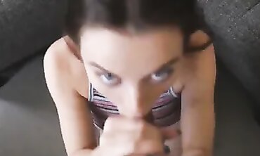 Lana Rhoades Swallows Cum After Deep Throat POV