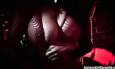 Carmella Bing's Stocking and Latex Basement Submission