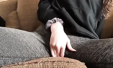 Teen Babysitter Masturbates In Her Leggings During Nap Time