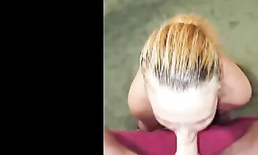 Blonde MILF Takes A Deepthroat Facial Load