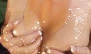 Sophie Dee Takes Grease All Over He R Huge Udders And Booty And Prick In Her Crevasses