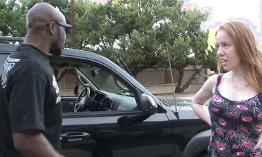Ultra-Kinky Crimson Head Rails A Meaty Ebony Fuck-Stick