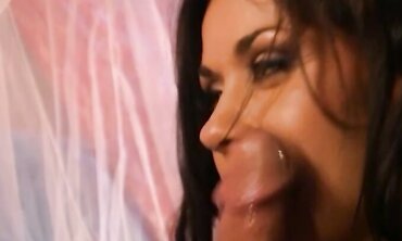 Huge-Chested Dark Haired Charlie Gets Assfucking And A Facial Cumshot Too