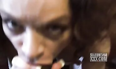 Shaundam Takes a BBC Rough Blowjob with Red Lipstick
