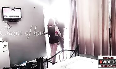 Thai fuckbox with jaws caught penetrating into the apartment
