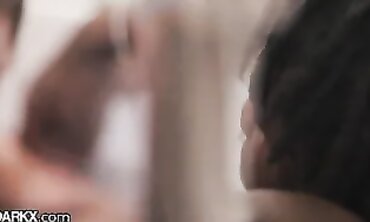 Slender Blonde Surprises Ebony Boyfriend In The Tub