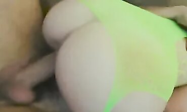 Till Rides Hard in Green Tights Until She Makes Him Cum