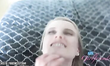 Paris White Shows Off Purple Panties and Gets Creampied
