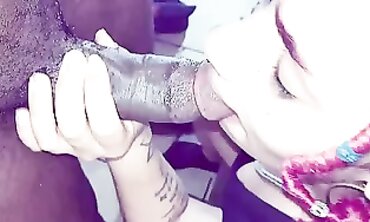 POV: Freckled Redhead Sucks My African Cock