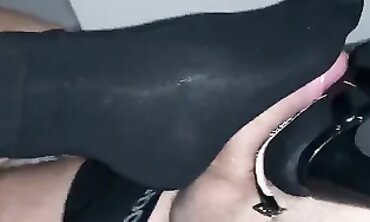 High-Heeled Slipper Sockjob