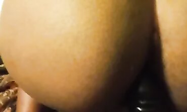 Ebony Pegging Anal Creampie