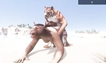 Unshaved Pussy Tiger Anal Creampie