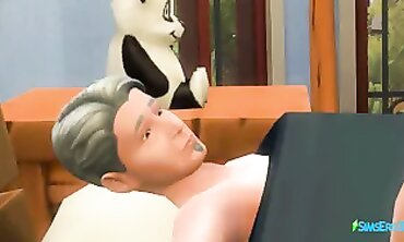 Sims 4: Brother-in-Law Threesome with Elderly Parents