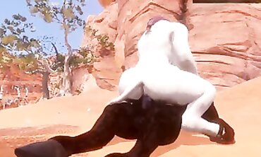 Hairy Cougar MILF Faces Off Against Wild Minotaur