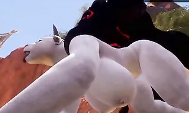 Hairy Cougar MILF Faces Off Against Wild Minotaur