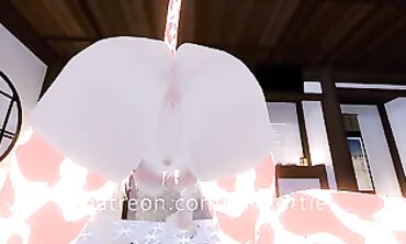 VRHottie Redhead Spa Massage and Cowgirl Action