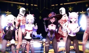 Lewd_Fraggy's Genshin Gang Dance Orgy Soiree