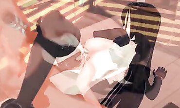 Reika Shimohira Anime Orgy with Creampie
