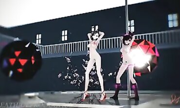 MMD R18: Mitsu and Kaat's Sexy Night Kiss