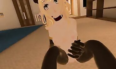 VirtuallyLewd Returns in a Shitty Romp Gauze Cosplay
