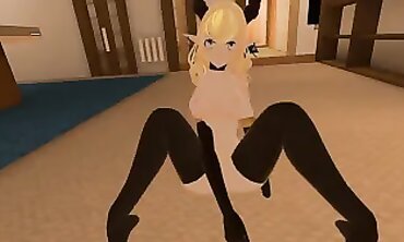 VirtuallyLewd Returns in a Shitty Romp Gauze Cosplay