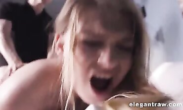 Lucy Heart: Elegant Office Coworker Anal & Blowjob