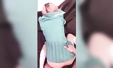 Mayuka Sailor Uniform Cosplay Part 3: POV Creampie on Couch