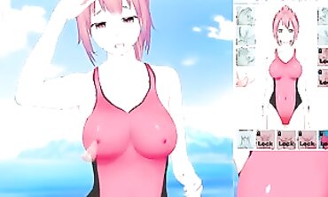 Manga Porn Game: Hot Lifeguard Teased in Public