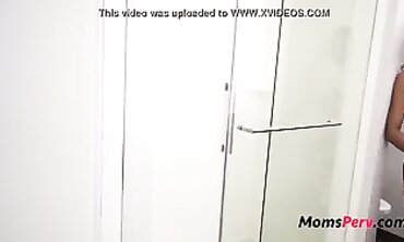 Ebony Cougar Olivia Jayy Gets Caught Masturbating In The Shower