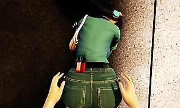 POV: Chubby Denim Instructor Asks for a Creampie