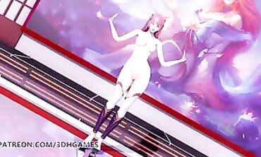 MMD Ahri: K-Pop Strip Dance and Creampie Fuck-a-thon
