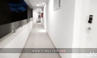 Josy Black Takes Room Service in a Hot Hotel Shower