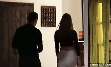 Blonde Jillian Janson Gets Fucked by Friend While Lazy Husband Watches