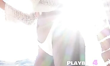 Angel Constance Shows Off Her Big Tits Outdoors