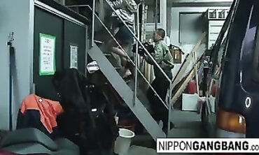 19-Year-Old Japanese Slut Gangbanged by a Room Full of Men