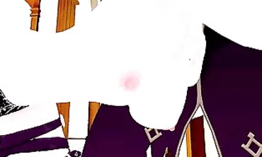 Rosaria Genshin Impact 3D Hentai Blowjob and Creampie